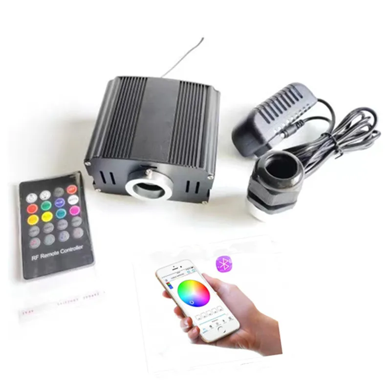 LED BLE App New twinkle high speed & silence car led fiber optic star light device with RGBW LED chip