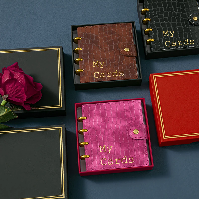 RINGNOTE My cards disc bind Portable 60 Pockets Scrapbooking Photo Name Card Photocard Album ID Holder 60 Pockets Portable