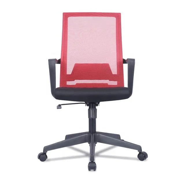 
Wholesale Mid Mesh Back Nylon Base Staff Visitor Guest Reception Office Chair with Fixed Armrest 