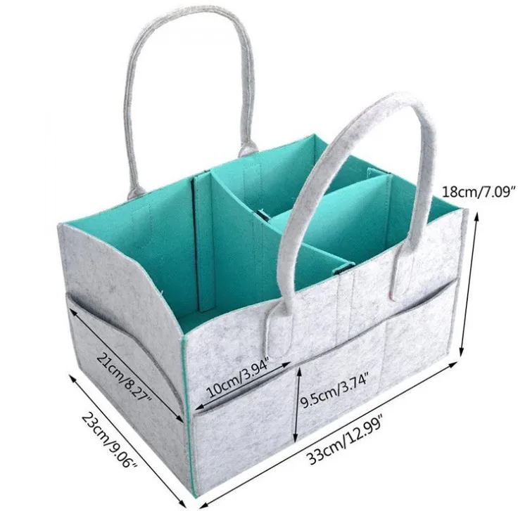 Войлочные пеленки Caddy Организатор Детские коляски вытирают сумка Детская складское серого цвета