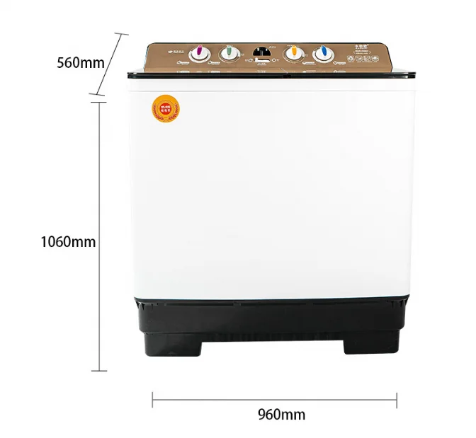 Large Capacity 25KG High Power Semi-Automatic Washing Machine Double-Cylinder Double-Layer Plastic Drum Elution Thick Blankets