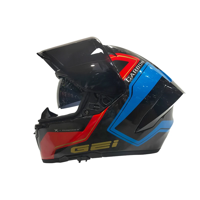 Fashion Style High Quality Carbon Fiber Full Face Helmet Street Bike Helmet Safe Riding Adult Women and Men Helmet