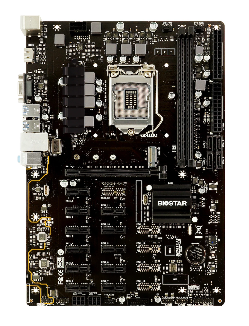 Горячая Распродажа материнская плата 12GPU TB360 PRO Ver. 6. Поддержка x 12 PCI-E 3 0 Слоты
