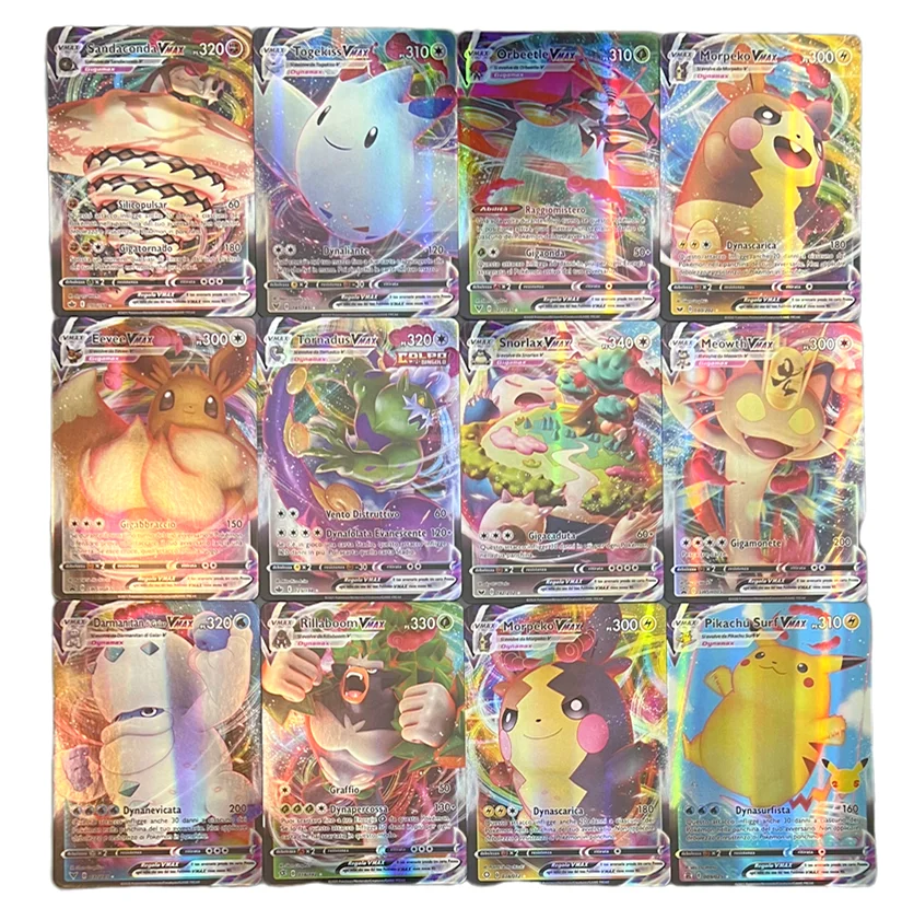 Итальянские карты Pokemon TCG очень редкие в комплекте-GX Vmax + HOLOS торговая карточная игра новый выпуск!
