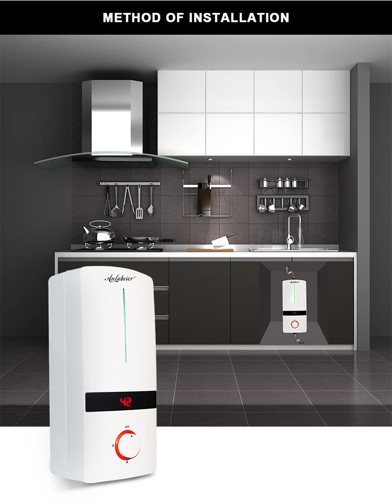 Knob switch Instant water heater Singapore Plastic case for house save electric