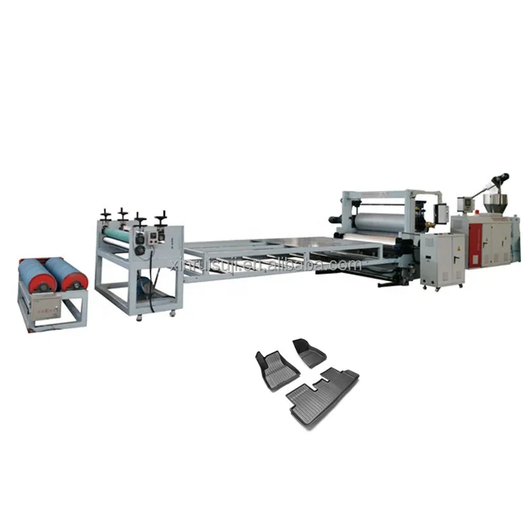 TPE TPV TPR Car Foot Mat Sheet Extrusion Making Machine