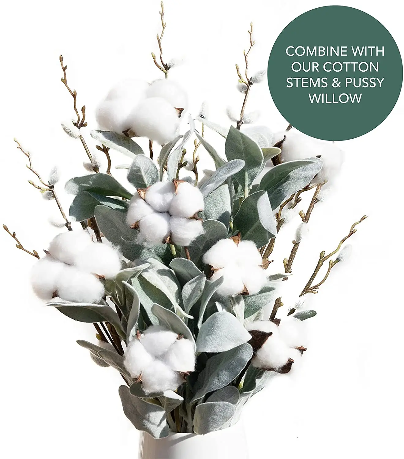 Faux Lambs Ear Stems Greenery For Wreath Making