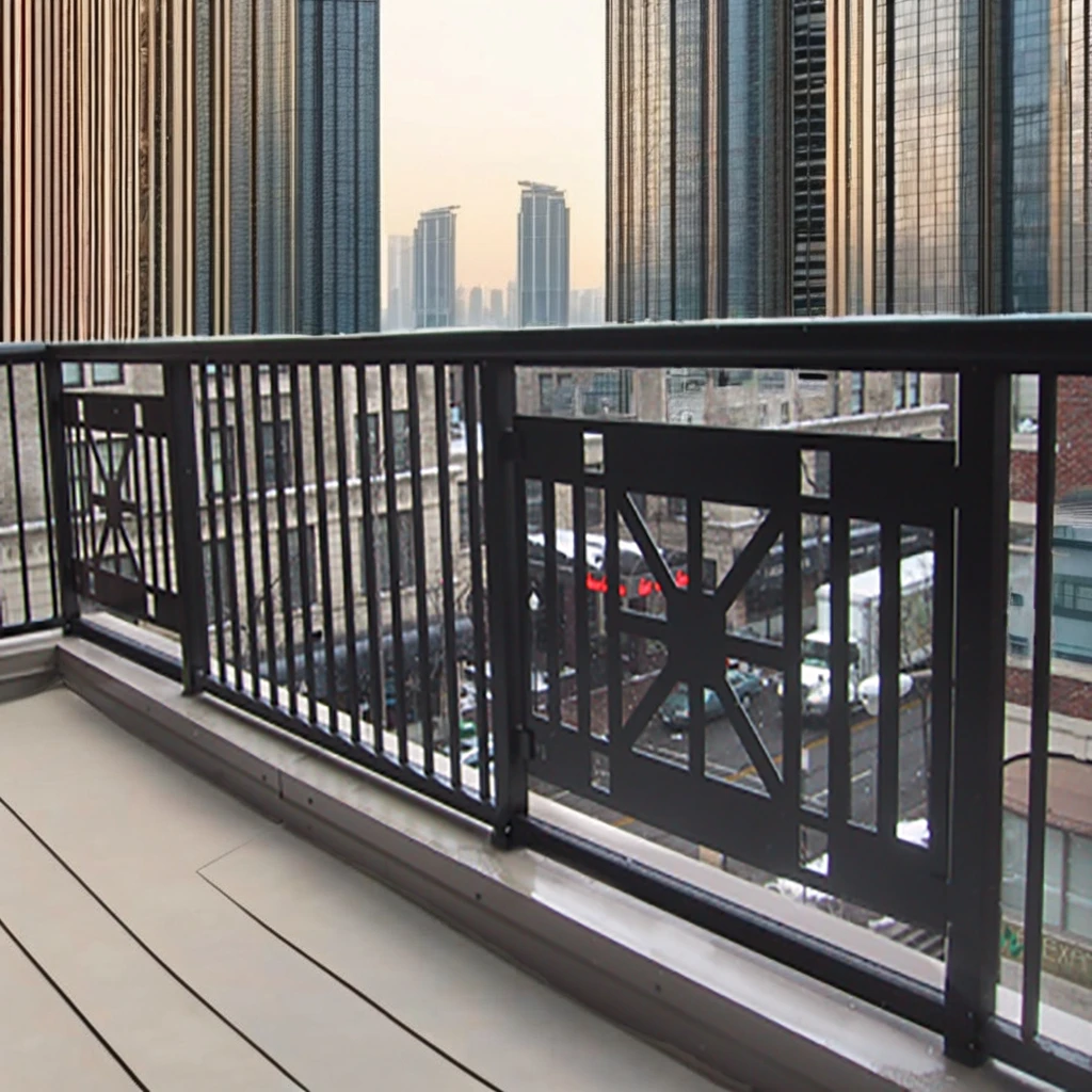 Hot Sale Elegant Laser Cut Metal Security Fence for Outdoor Spaces Easily Assembled Rail Fence Fencing Gate for Stairs Balconies