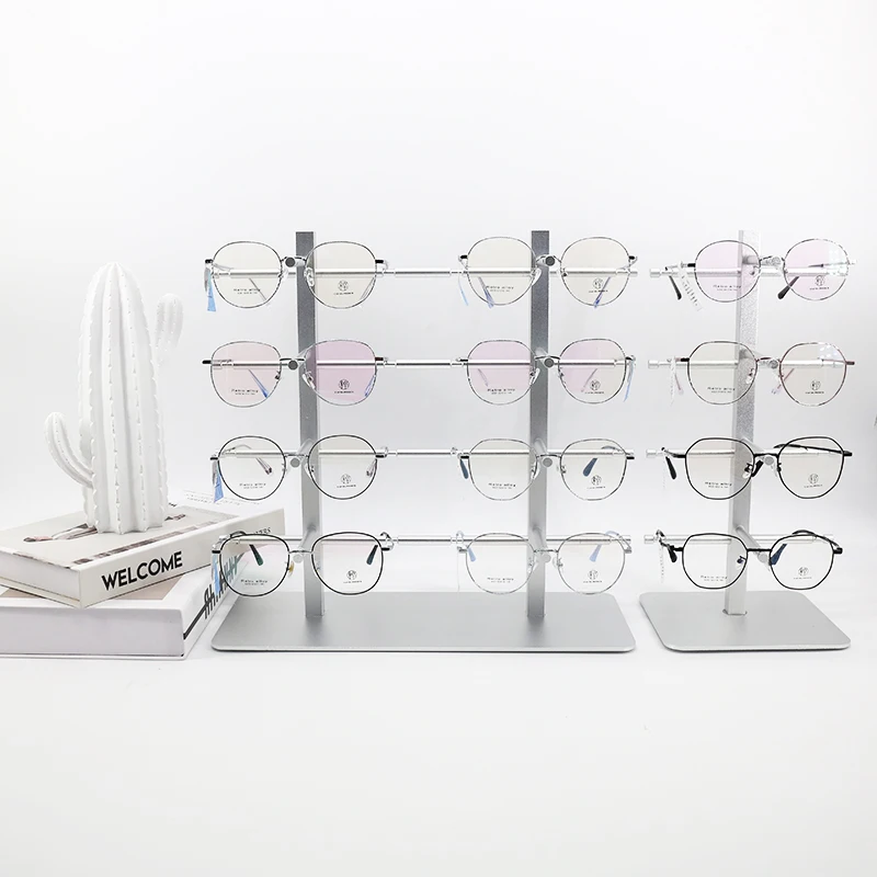 Оптический магазин на заказ Модные металлические очки дисплей солнцезащитные