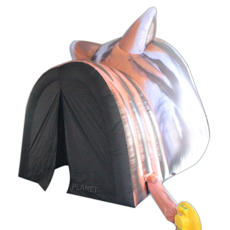 Custom Outdoor Giant Run Through Sport Entrance Tiger Head Mascot Tunnel Inflatable Football for Sports