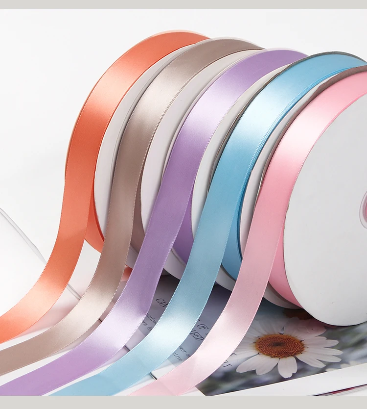 Solid Color Ribbon Flowers Wrapping Paper Material Gift Box Cake Decoration Tied Bouquet Bag Floral Arrangement