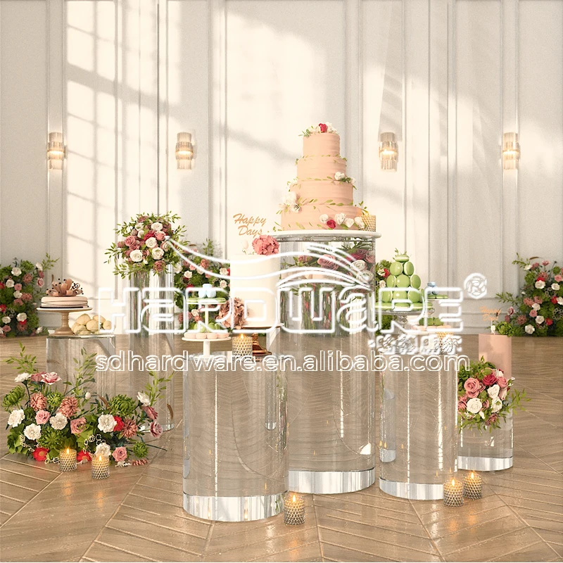 Party Flower Stands Wedding Decoration Cylinder Pillar White Pillar Design