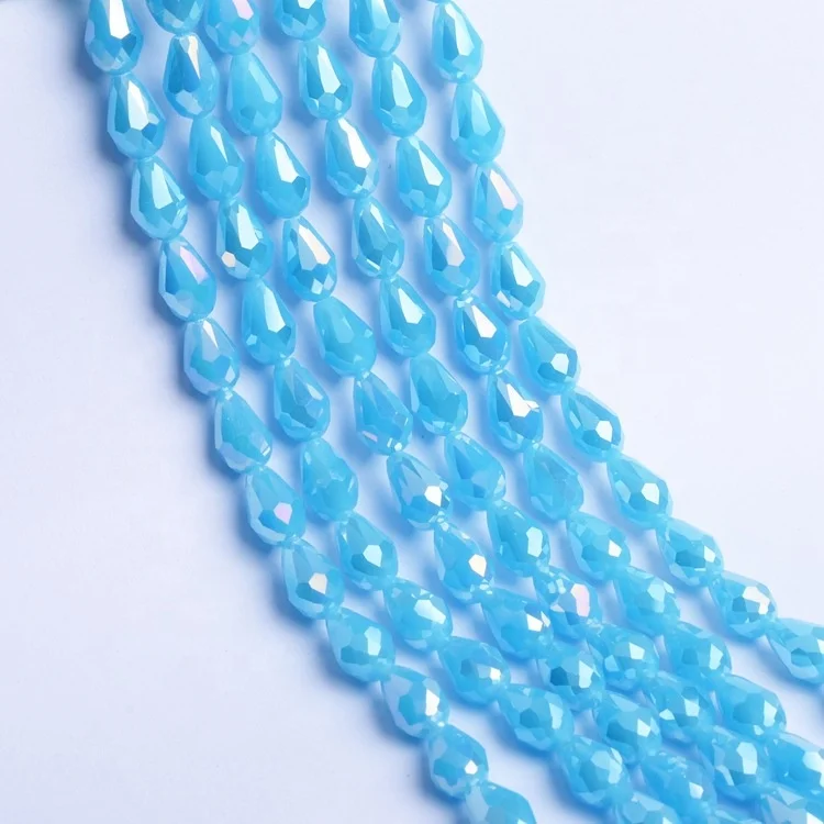 Wholesale Crystal Glass Crystal Tear Drop Water Drop Glass Beads For Handmade Necklace Earring DIY Jewelry Making Supplies