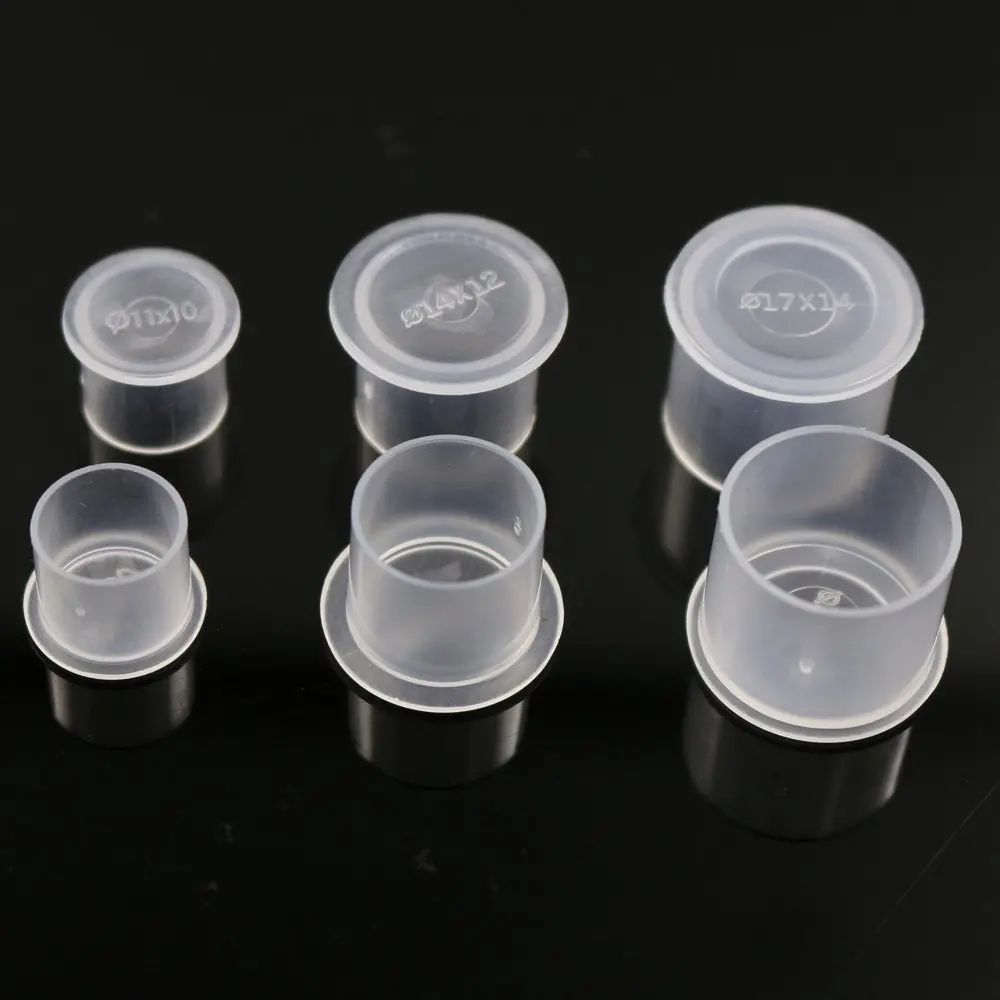 Yaba Different Size Ink Caps With Stable Base Disposable Microblading Ink Cups Small Pigment Caps For Tattoo Ink Holder