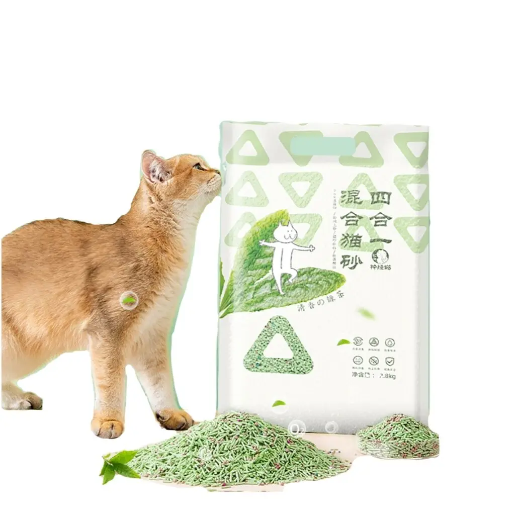 Tofu cat litter bentonite cat litter companion  6.5L  Deodorant and dust free Four-in-one  Mixed cat litter