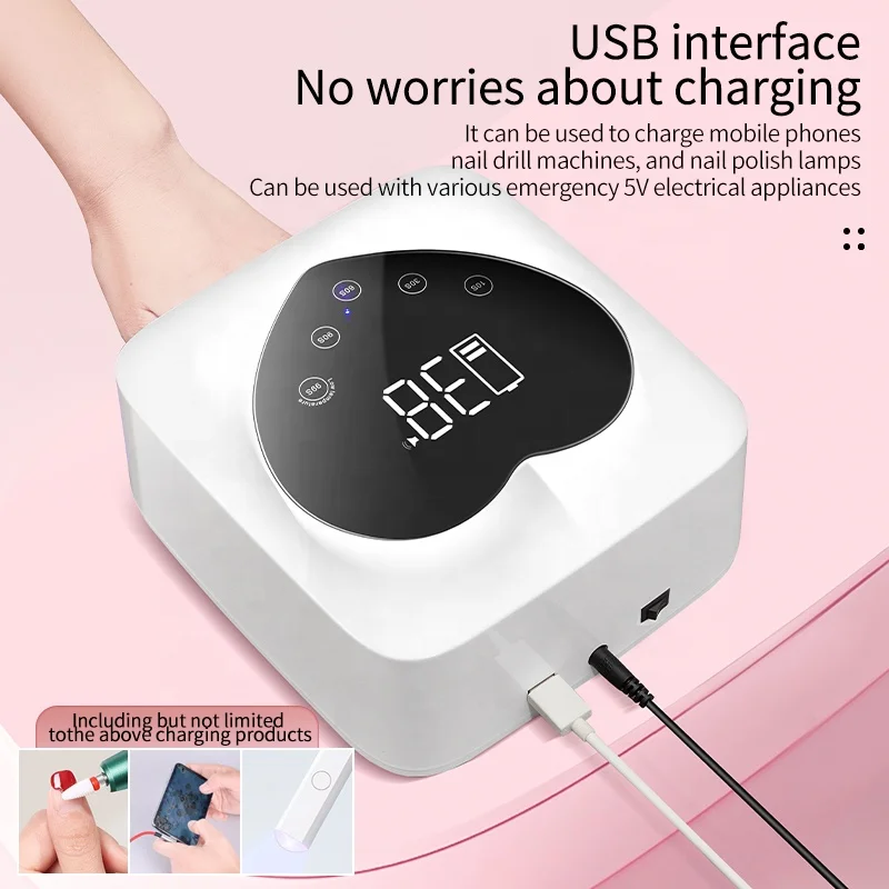 Hot Sale X20 Professional 72W Cordless Rechargeable Gel Nail Dryer Machine Wireless Portable UV LED Gel Nail Lamp