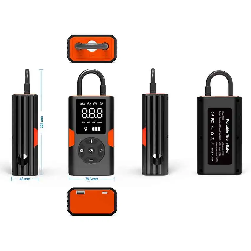 Automatic Rechargeable Electric Mini Digital Wireless Portable Cordless Tyre Inflator Car Air Pump Compressor Tire Inflators