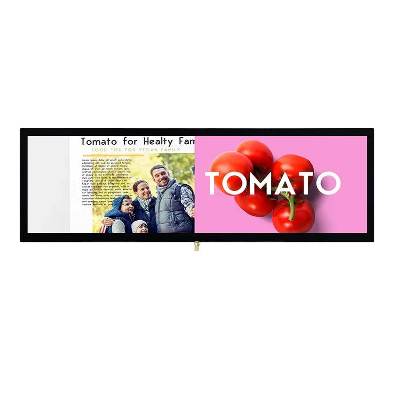 Видео настенный цифровой экран, ультра широкий настенный тип, цифровой рекламный дисплей, вывеска, растягивающийся ЖК-экран