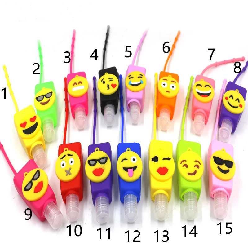 Kids Portable Empty Travel Bottles Hand Sanitizer Holder Cute  1 oz Leak Proof Refillable silicon hand sanitizer bottle holder