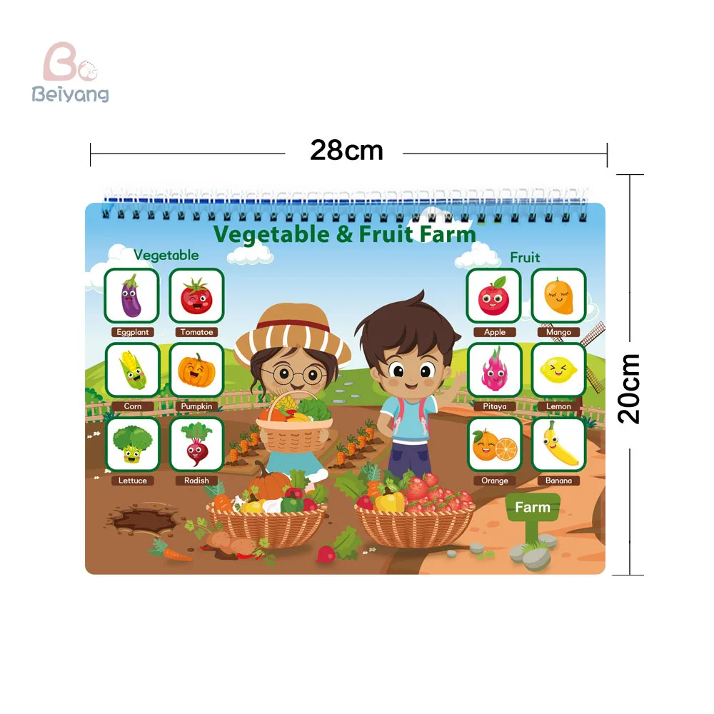 Boys and Girls Education series Enlightenment quiet book Repeat paste book preschool learning busy book