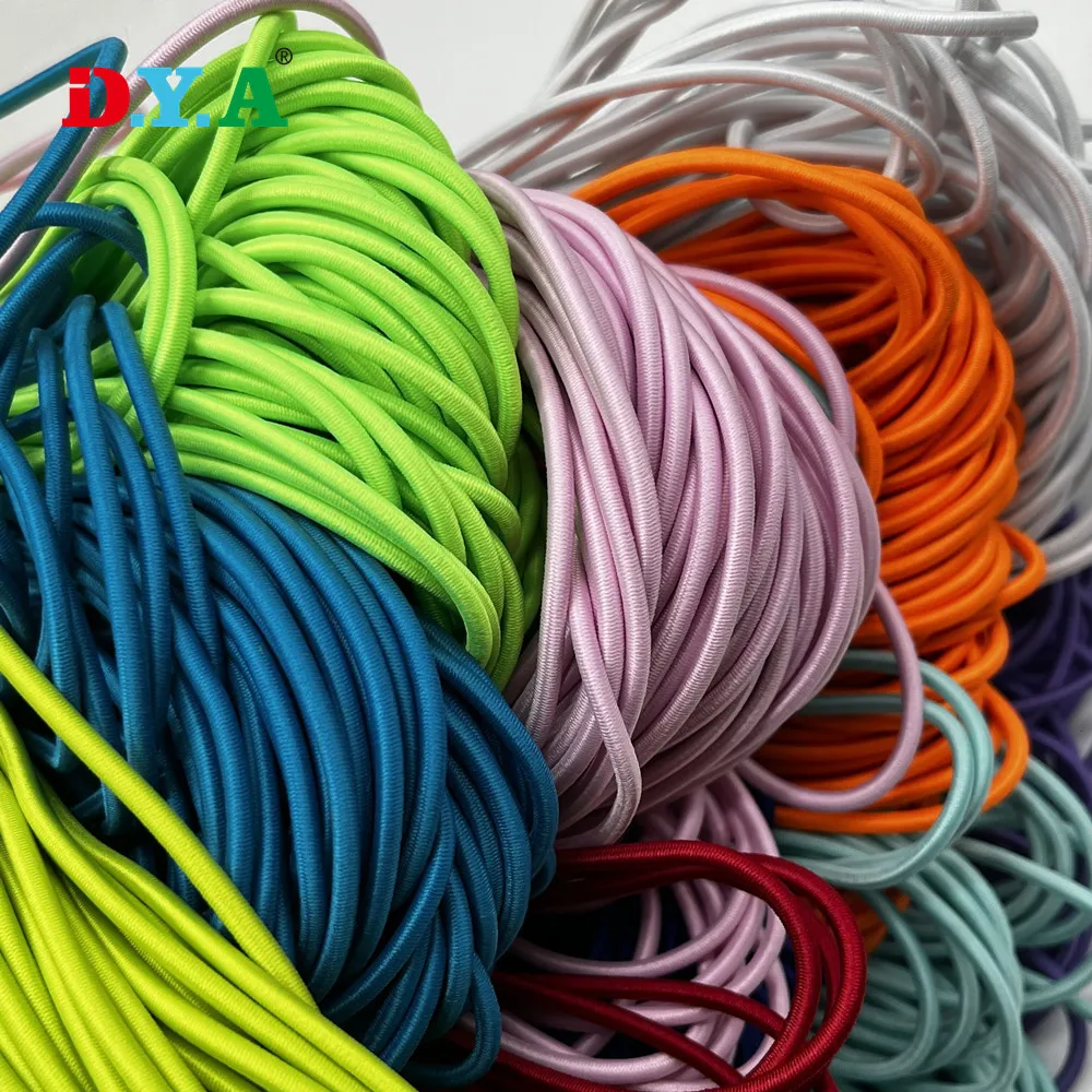 Stock Drawstring Cord Multi Color Elastic Cord Round Elastic String for Sewing Bracelet DIY Garment