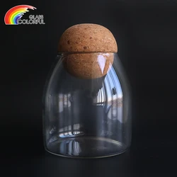 Food storage container sets borosilicate glass jar with cork