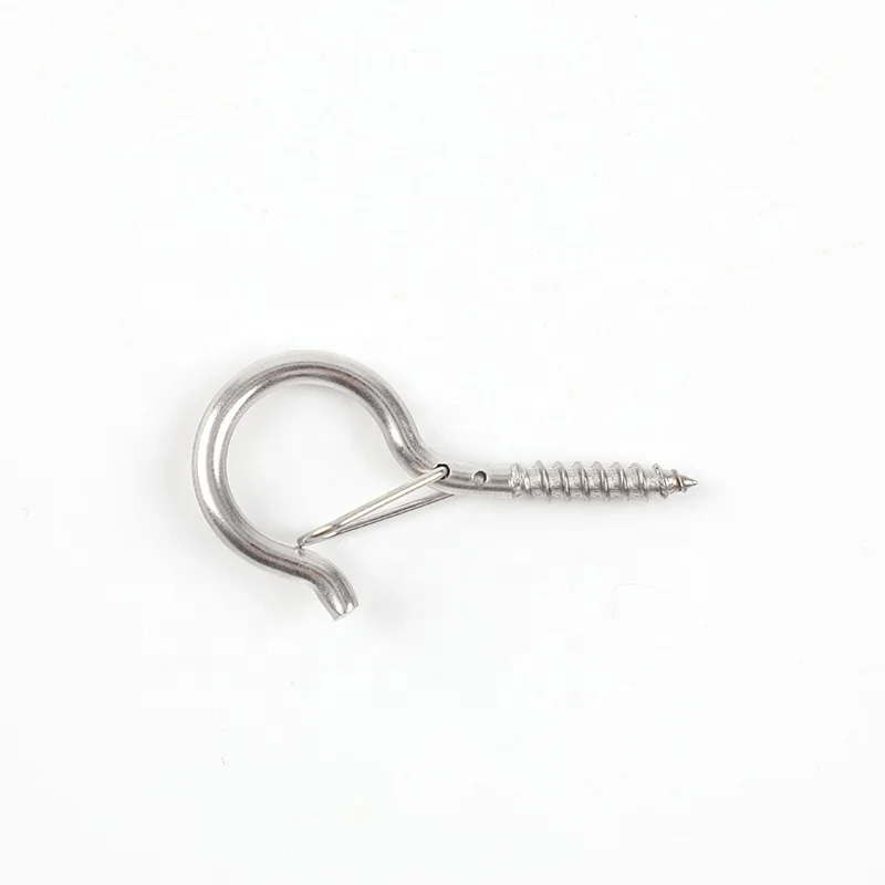 304 Stainless Steel Hanging Outdoor String Lights Wall Cabinet Screw Hooks Ceiling Hangers Safety Hook Q Hanger Hooks