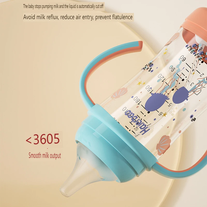 Factory baby products wide neck borosilicate glass baby bottle organic feeding bottle for newborn baby