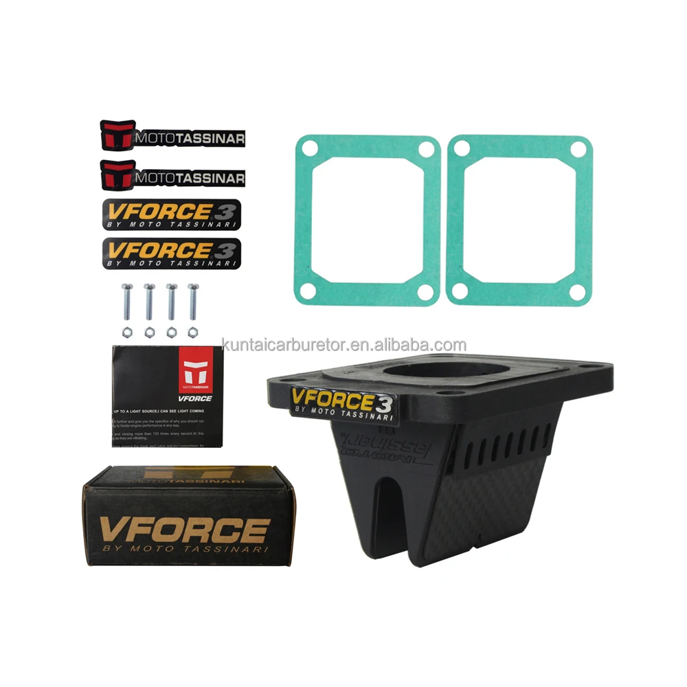 V382s-A V382s V-Force Vforce 3 Reed Valve Carbon Fiber Inlet System For Yamaha Yz85 Yz80 Dt100 Dt125 Dt175 Ty175 Ty250 Suzuki Rm
