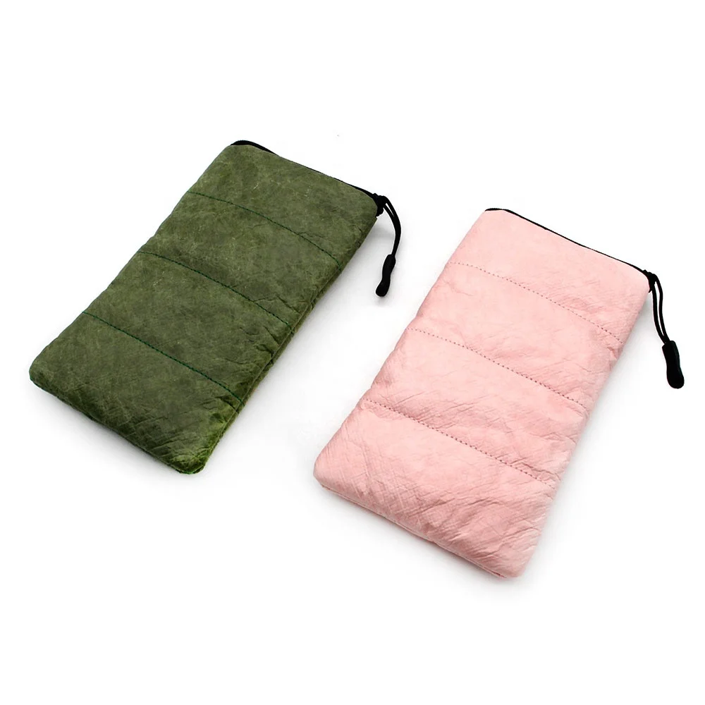 Customized Eco Friendly Tyvek Eyeglasses Bag Dupont Sunglasses Pouch Drawstring Glasses Case