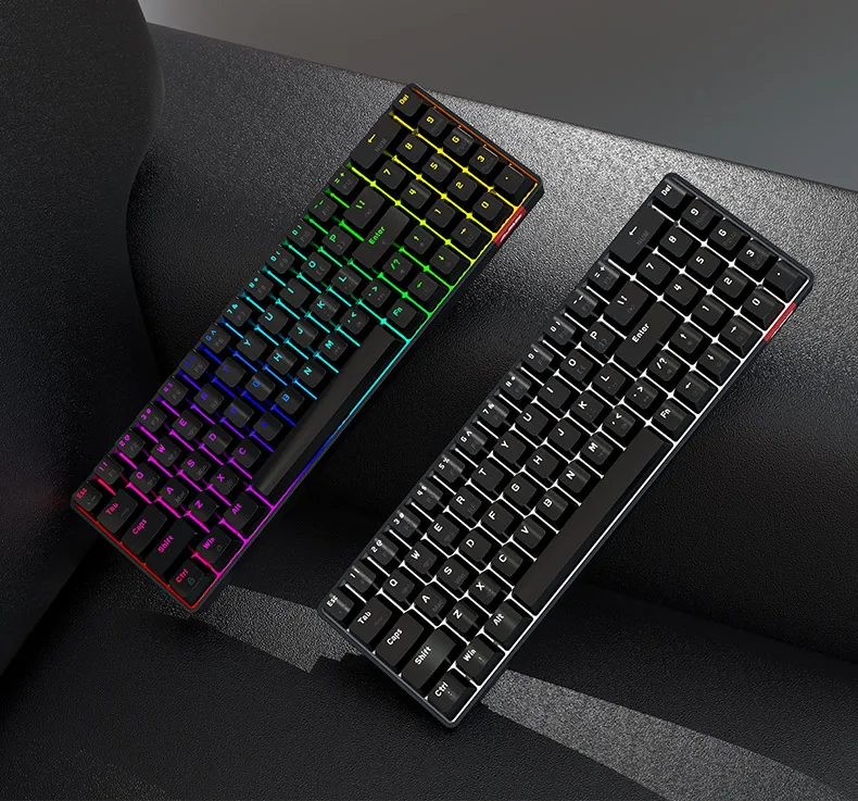 Ajazz AK692 Ultra Compact 60% Form Factor Triple Mode Hot Swap - Mechanical Gaming Keyboard ABS Keycaps RGB Backlit