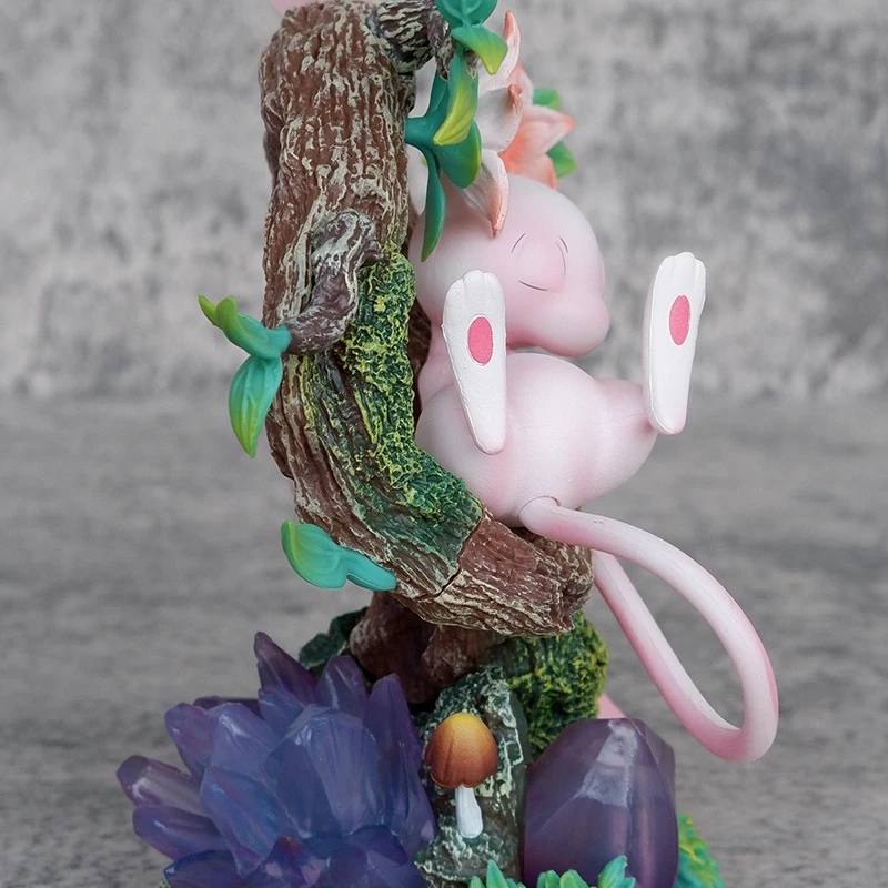 Hot selling 15cm Sleeping Mewtwo Luminous base PVC Kids Toys Statues Pokemone Anime Action Figures for Gift