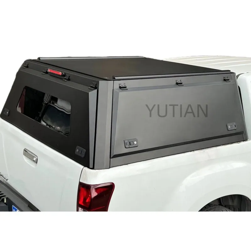 2023 New style Truck topper For 2023 Ford ranger wildtrak PHASE BLACK TITAN HYBRID TRUCK CANOPY - Stainless Steel Alloy Modular