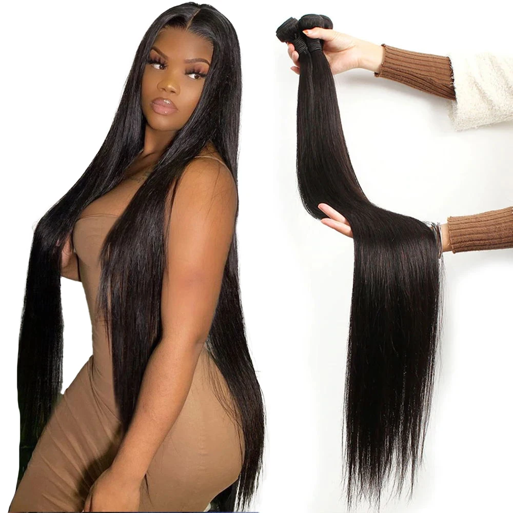 Wholesale virgin unprocessed Malaysian bone straight natural color  human hair bundle extension