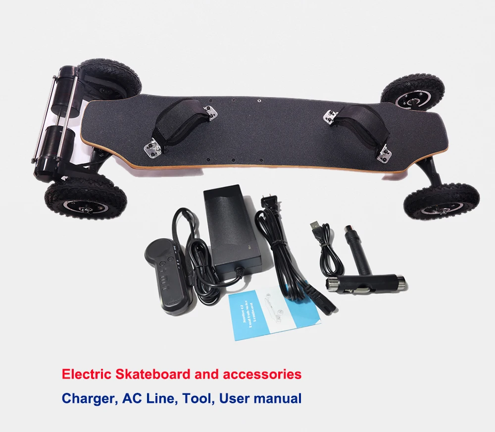 
2021 iEZway US Warehouse Dual Hub Motor Off road Electric Skateboard All Terrain Skateboard Electric for adults 