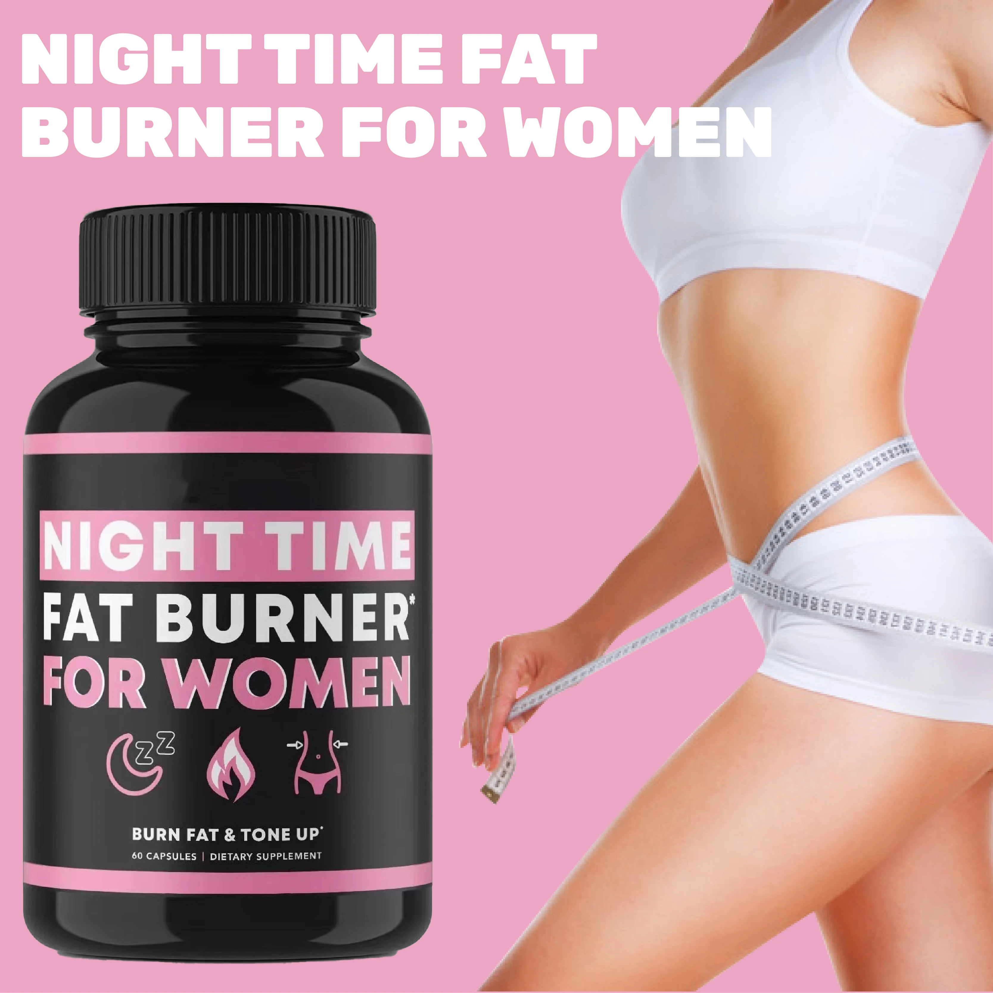 Fat Burner Capsules Weight Loss Enhances Athletic Performance Promotes Muscle & Bloating Relief Diet Capsules for Women