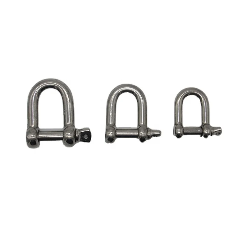 OEM Various Bow shackle Galvanized Stainless Steel Screw Pin 3/4 inch Anchor Shackle with safety bolt pin D shape shackles