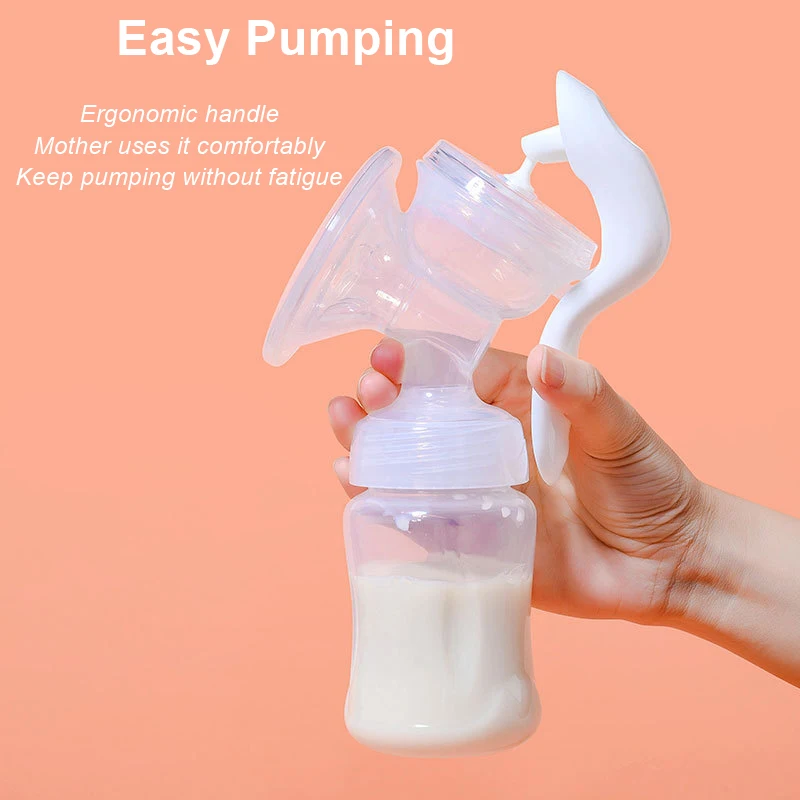 Portable Manual Breast Pump Milk Extractor Feeding Storage