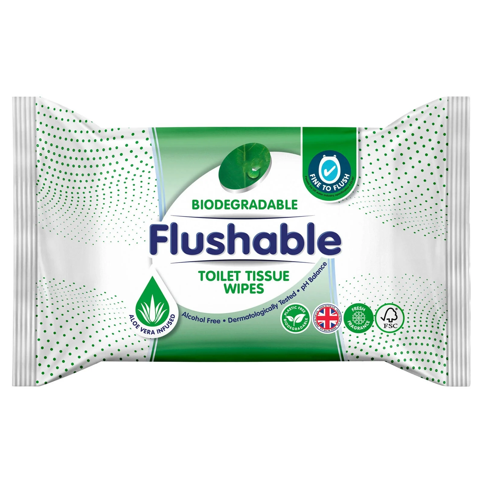 40pcs Free Sample Biodegradable Plastic Free Toilet Hygiene Wipes Organic Flushable Wipes