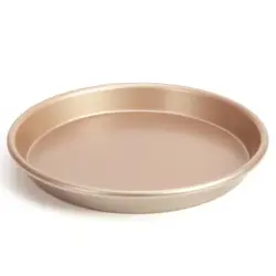 CHEFMADE Premier Brand 8 Inch Large Ring Round Sunny Sicilian Cooking Restaurants Non Stick Deep Dish Pizza Plate Pizza Pan