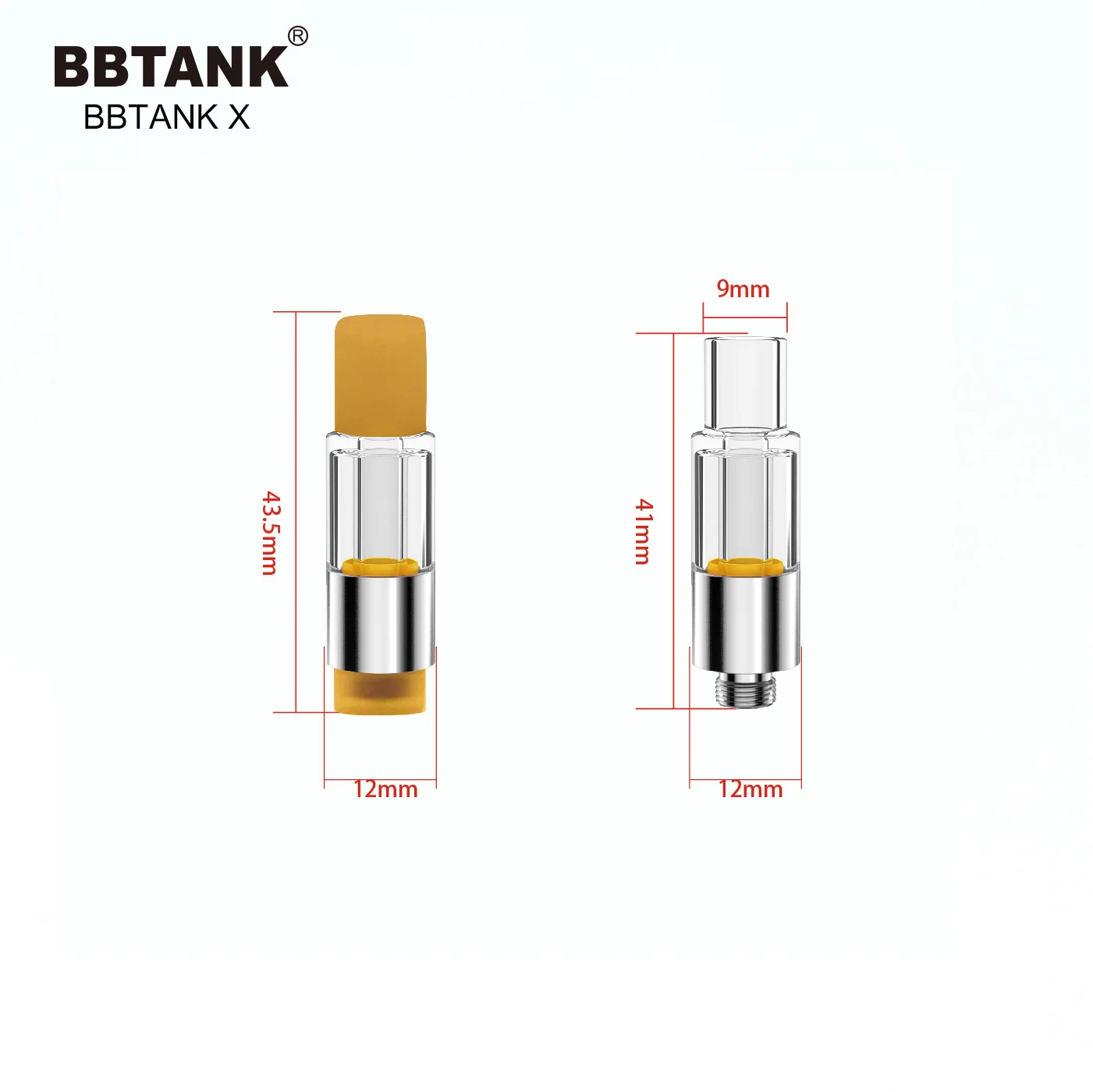  2021 новые стеклянные картриджи cbd bbtank x 1 мл 0 5 толстый масляный керамический картридж для вейпа аккумулятора с резьбой