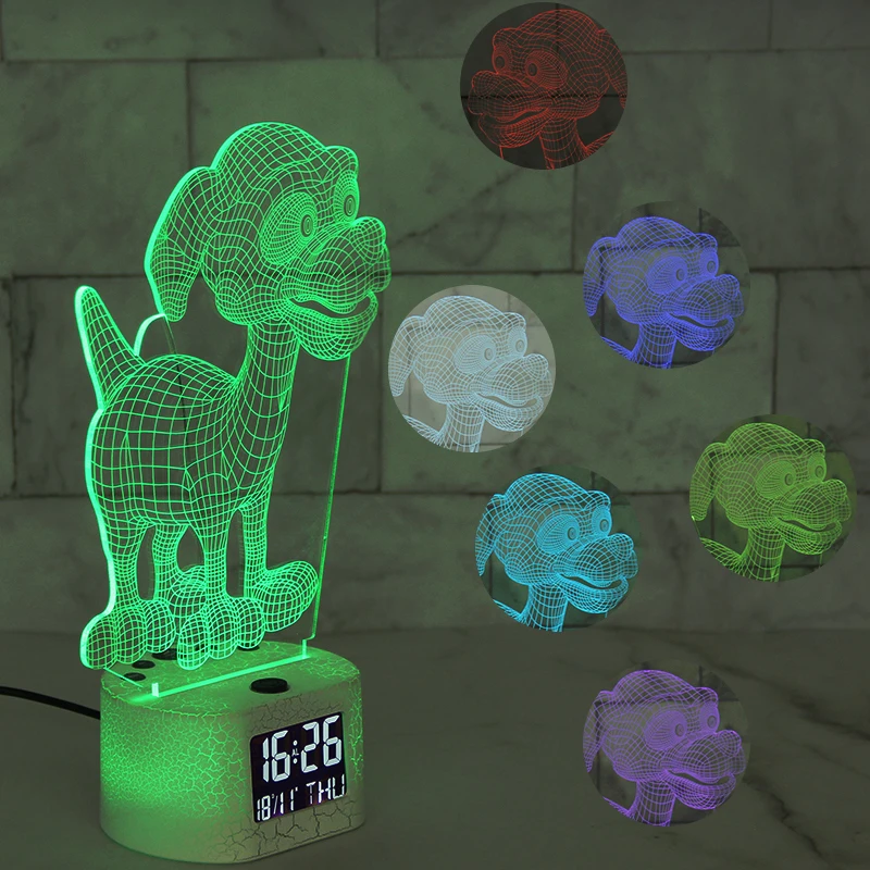 Часы наручные игровые EMAF с подсветкой из ПВХ ночник изменяющимся светодиодным освещением будильник креативные квадратные настольные и часы для игр