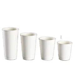 In Stock PE coated doubal wall insulation hot drink Paper Coffee Cup with PP Lids