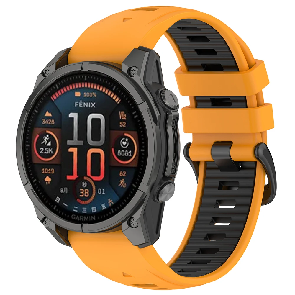 Силиконовый браслет для часов Garmin Fenix 8X 7X 6X Pro 5X Plus TACTIX Enduro3 20 мм 22 26 945