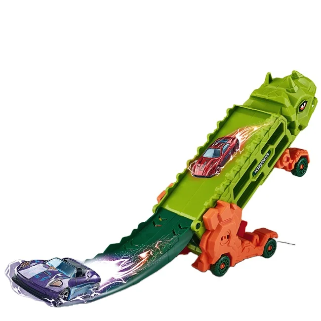 SY Free Wheel Deformation Dinosaur Toy Truck Diecast Car Transport Carrier