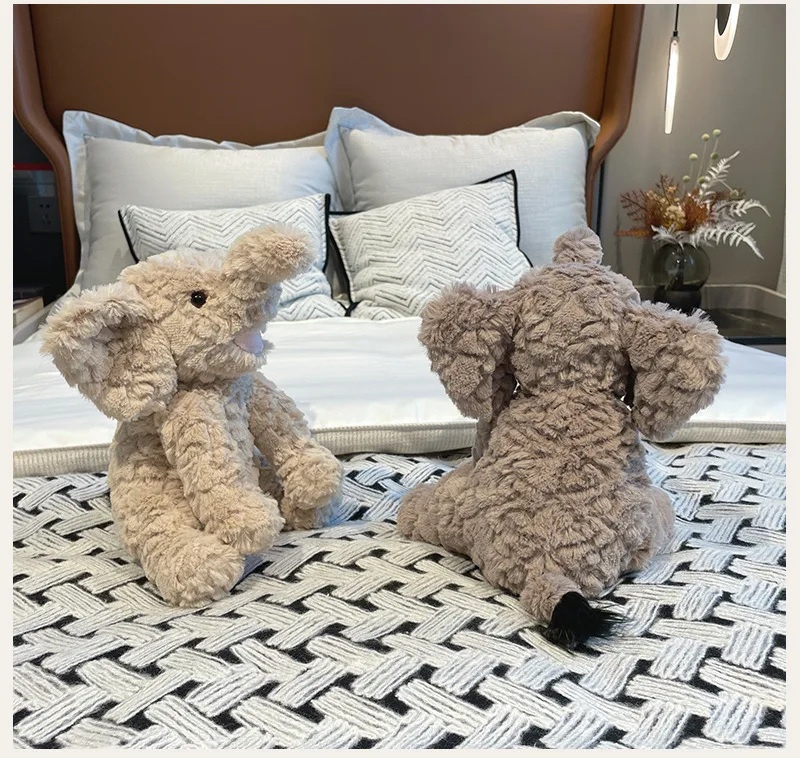 2024 New Design Cute Fluffy Elephant Stuffed Animal Plush Toys for Friend Birthday Gifts