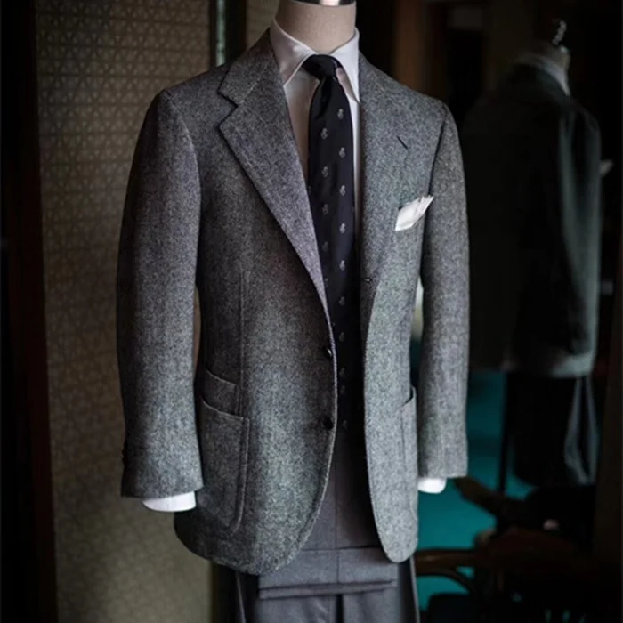 
MTM Business Men Suit Plaid Red Fitted Mens Stylish Blazer Wedding Suits For Men 