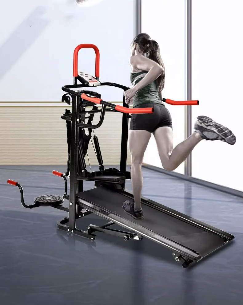 Manual Walking Treadmill with multi-function Fitness Home Auto-Folding Incline Treadmill