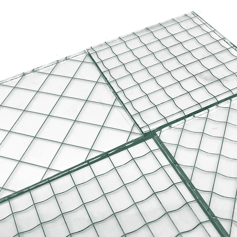 4mm 5mm 6mm 8mm 10mm Nashiji Laminated Wire Glass Building Decoration Safety Fireproof Tempered Glass