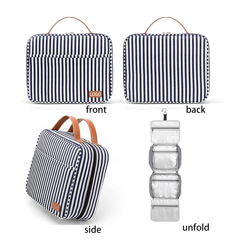 custom canvas cosmetic makeup bags cases wholesale modern mens women  hanging travel toiletry bag  travel bag with hanging hook